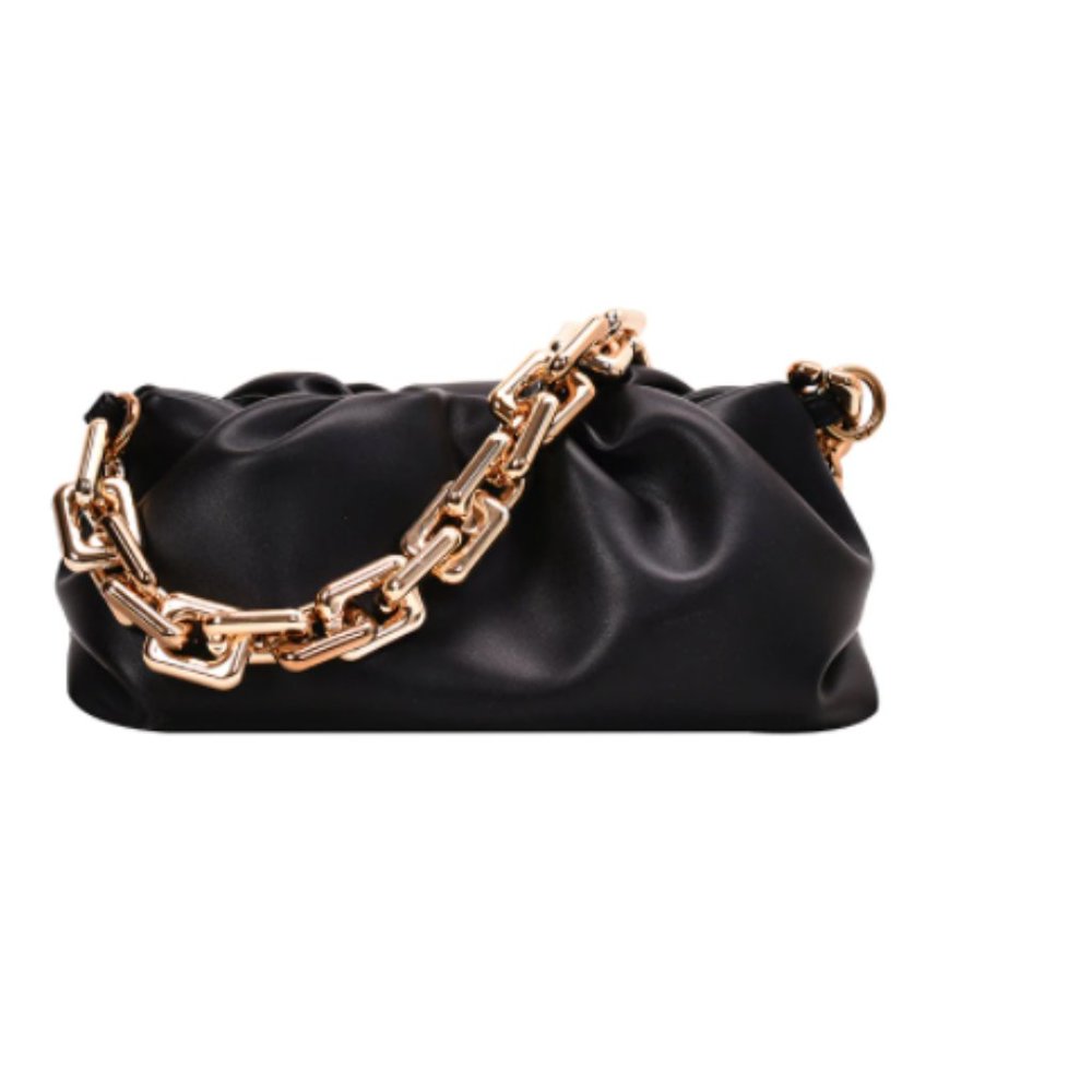 White/Black Cloud Clutch Bag - Picture 5 of 5